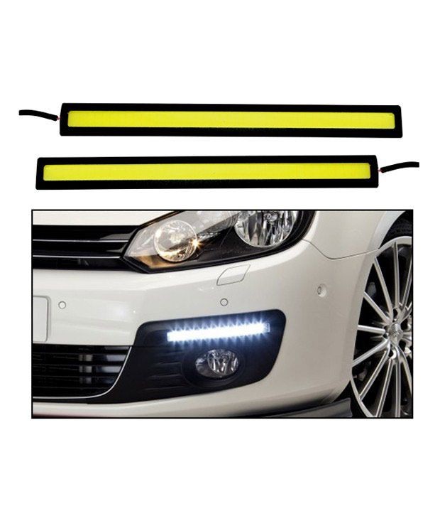 KIT Luci diurne DRL Led Cob faretto auto 14cm DAYTIME WATERPROOF KIT Luci diurne DRL Led Cob faretto auto 14cm DAYTIME WATERPROOF